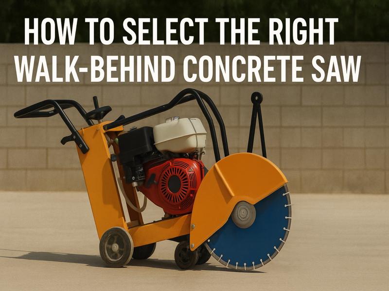 How to Select the Right Walk-Behind Concrete Saw