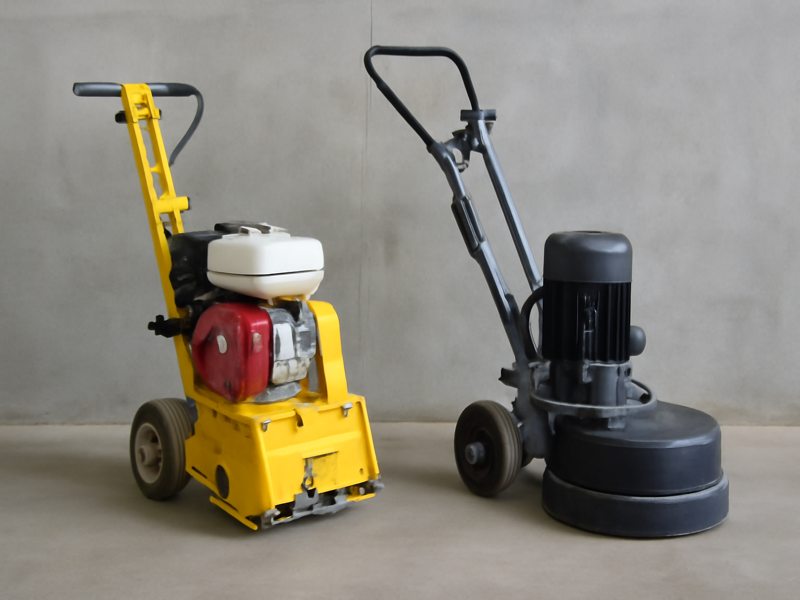 Concrete Scarifier vs. Concrete Grinder