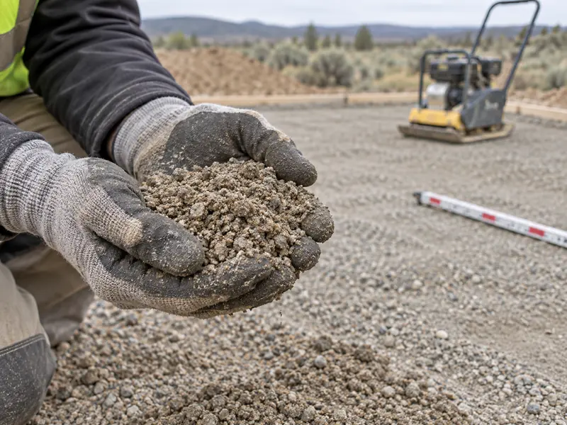 Plate Compactor Material Moisture Check