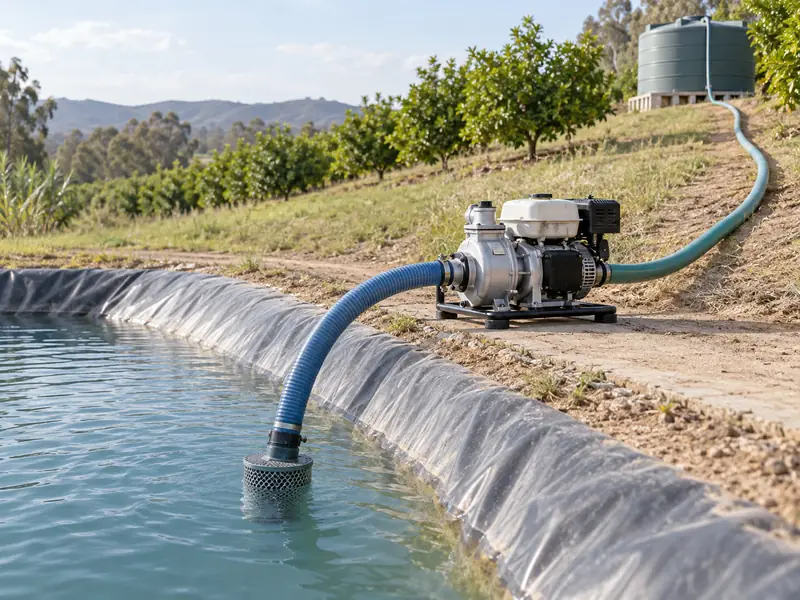 Water Pump Uphill Irrigation Setup