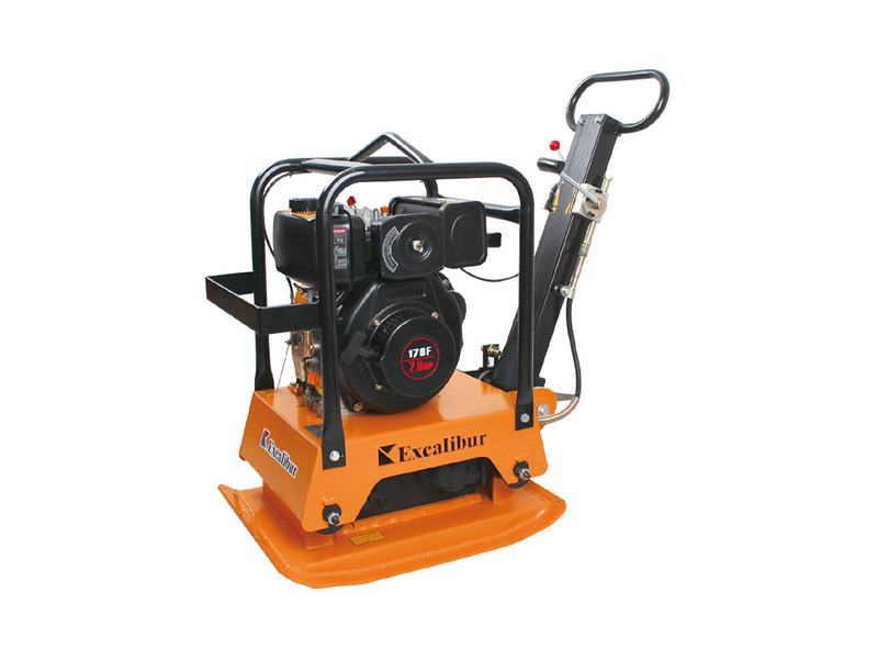 Excalibur reversible plate compactor for work requiring forward and reverse travel