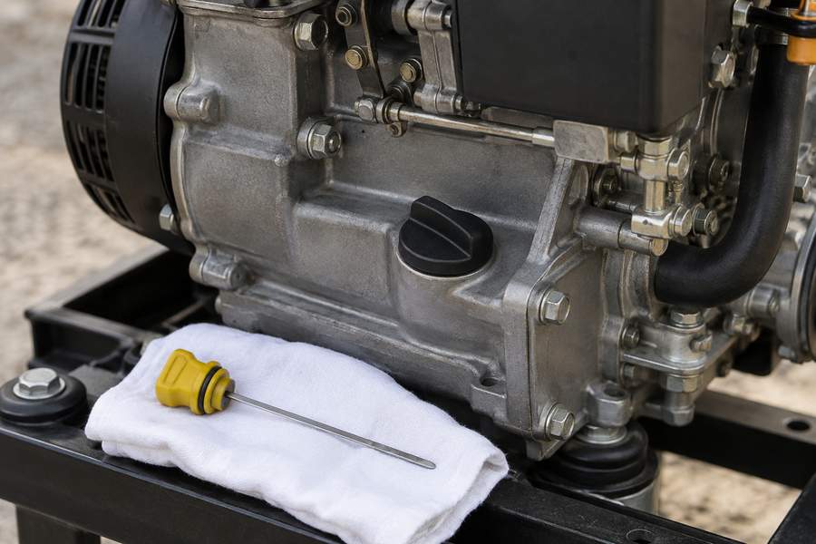 Diesel Engine Oil Level Inspection