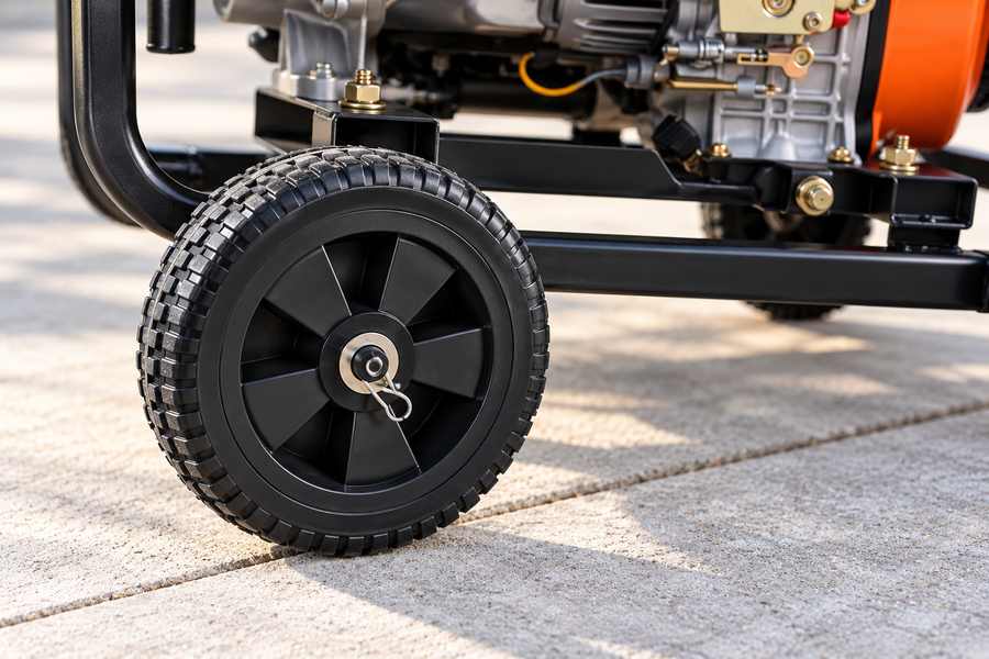 Diesel Generator Wheel And Axle Detail Diesel Generator Wheel And Axle Detail
